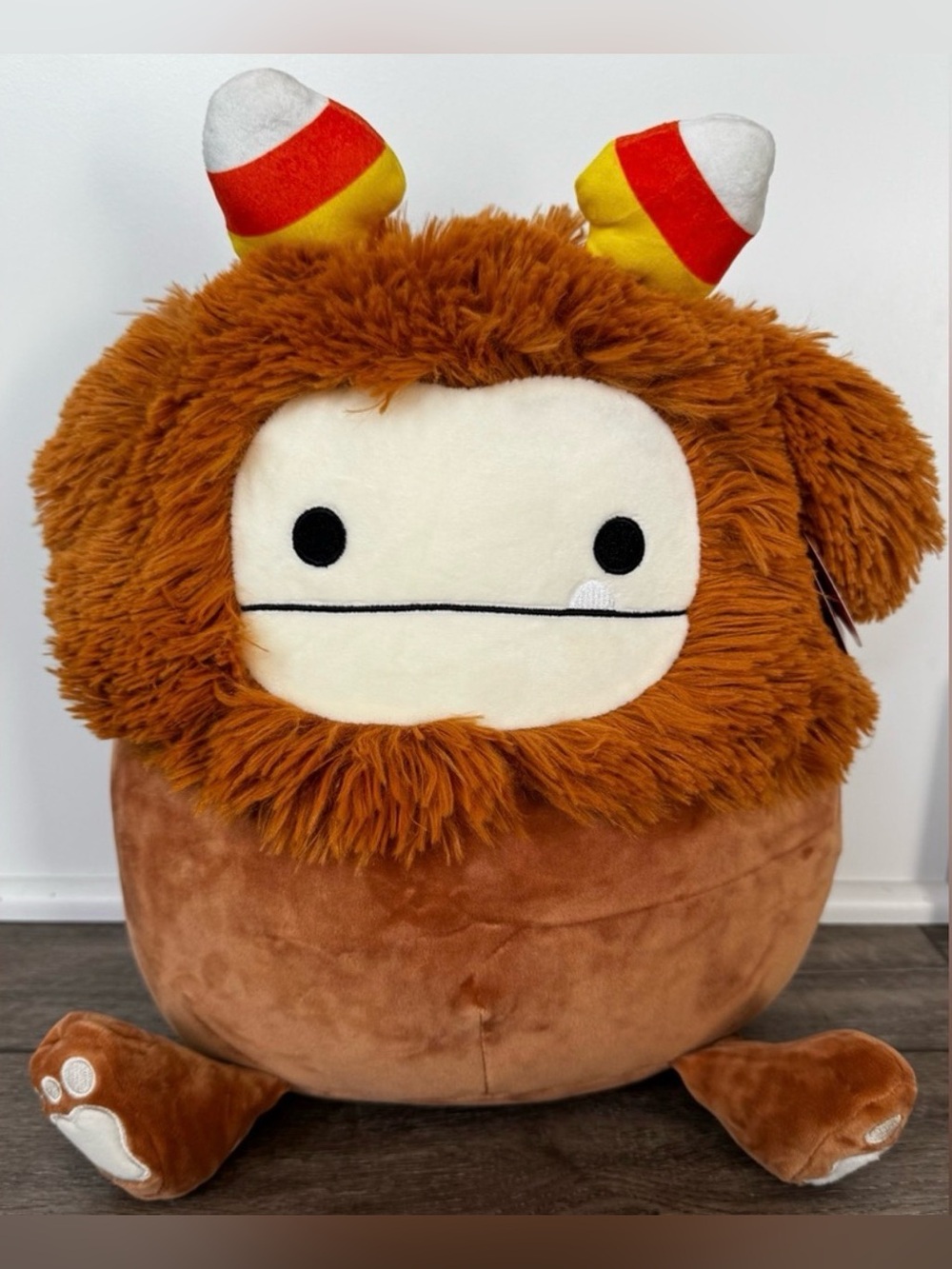 NWT Squishmallows 12" Benny The Bigfoot Candy Corn Headband HALLOWEEN 2022 Plush